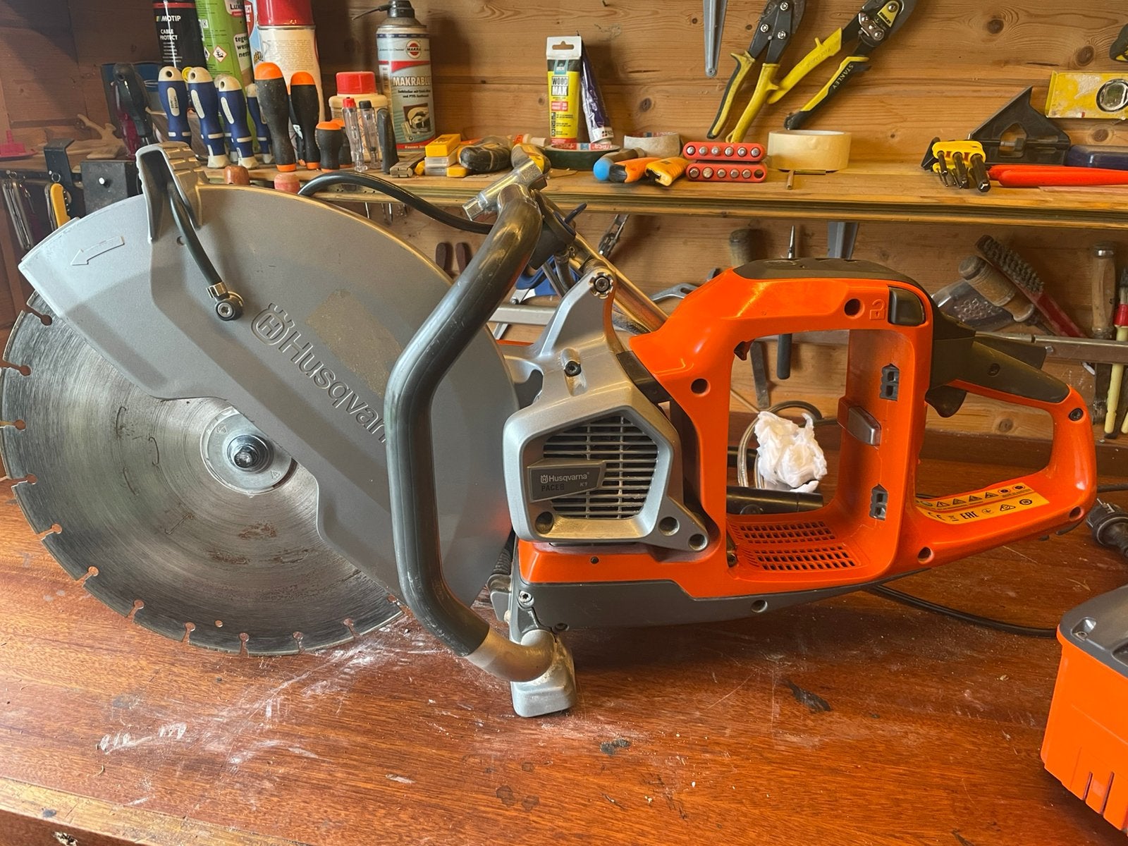 Husqvarna K1PACE accu bandenzager, Ophalen, Gebruikt, 70 mm of meer, Kettingzaag