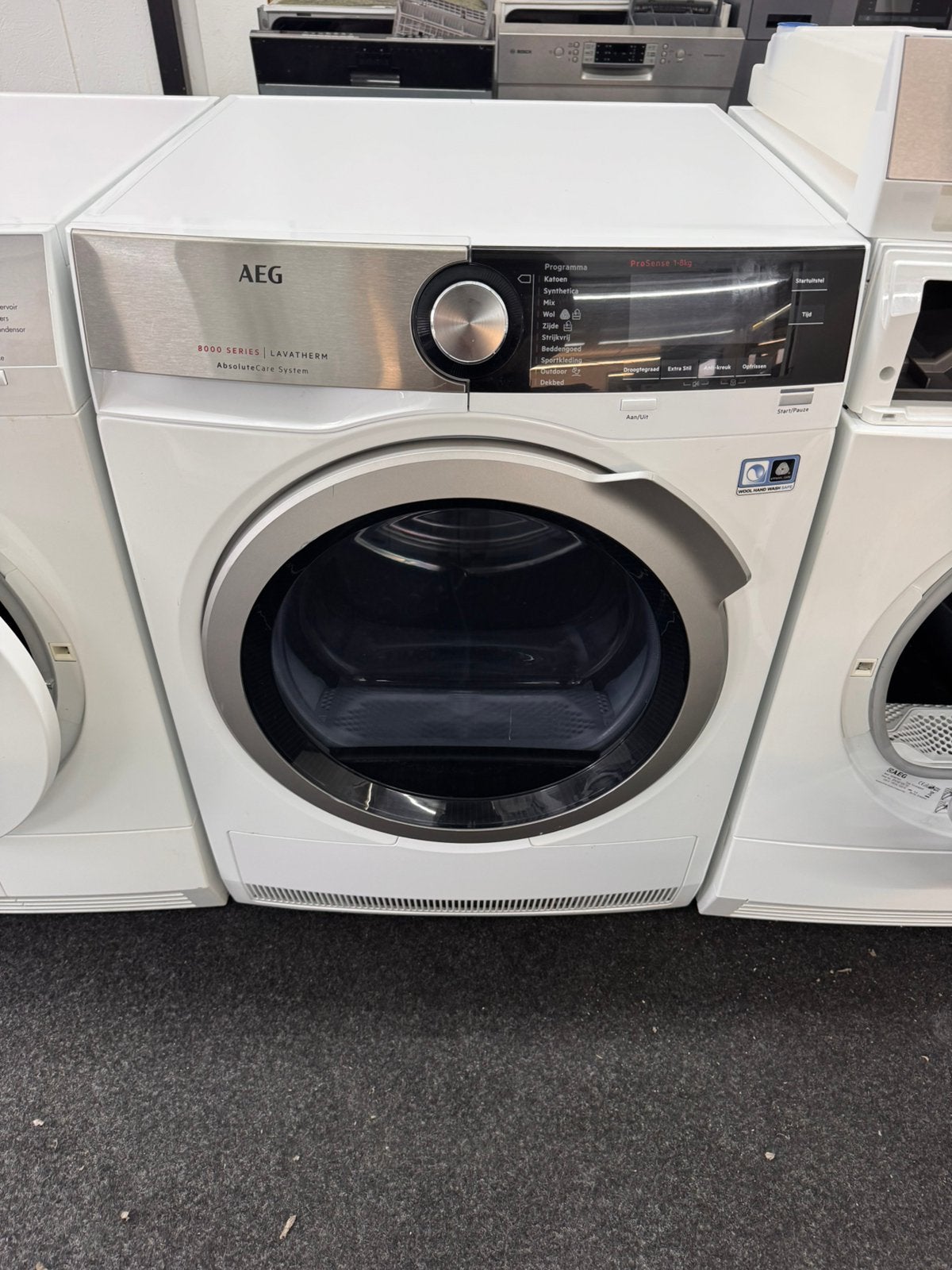 AEG 8000 SERIE WARMTEPOMPDROGER 8 KG met 1 jaar garantie, 6 tot 8 kg, N, N, Refurbished