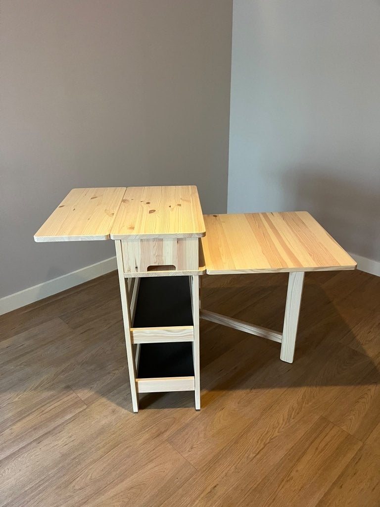 Klap tafeltje Resarö Ikea, Ophalen, Vierkant, 55 tot 75 cm, Zo goed als nieuw