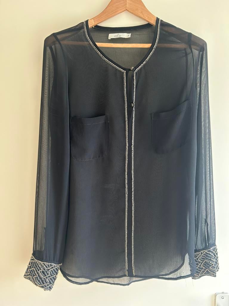 Mooie blouse, AAIKO, s, Ophalen of Verzenden, Zo goed als nieuw, Zwart