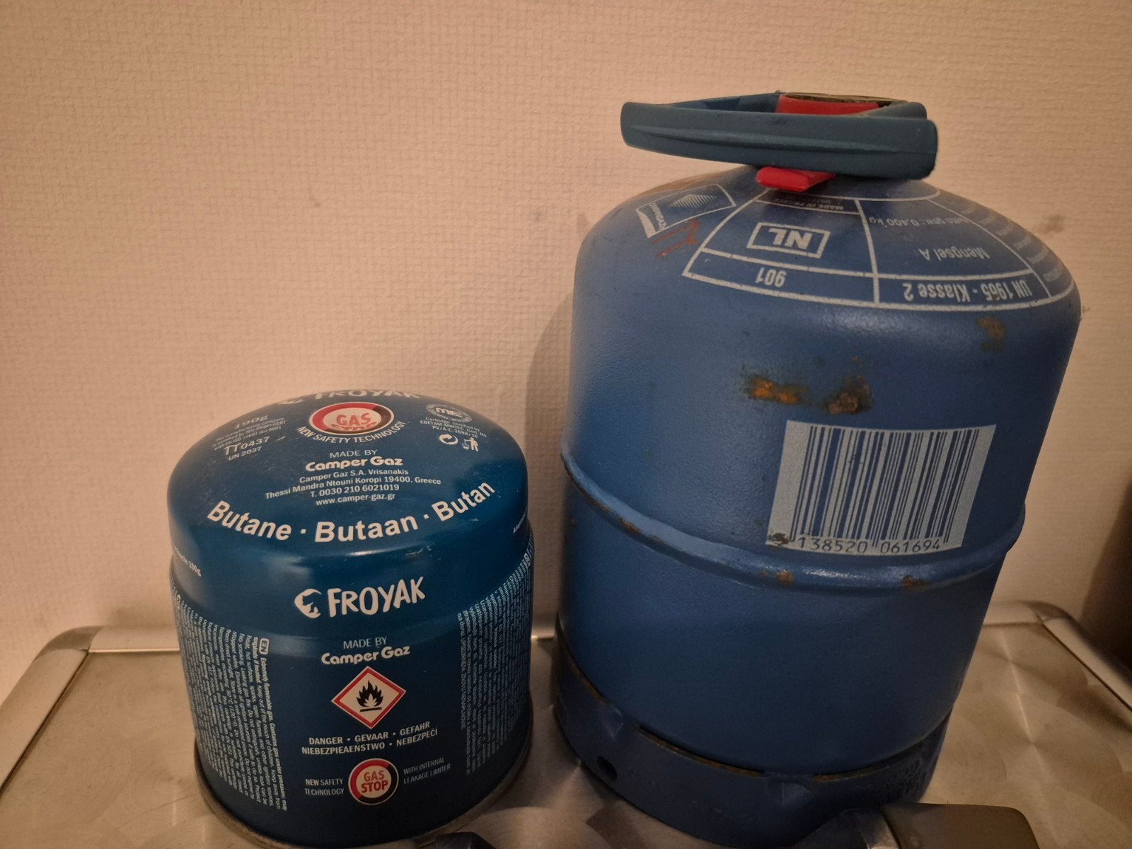 Campingaz gasfles 0.4kg, Ophalen