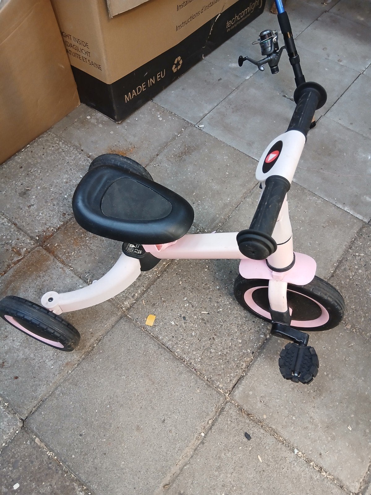 Topmark 3-in-1 Loopfiets,  Roze, Ophalen, Zo goed als nieuw, Loopfiets