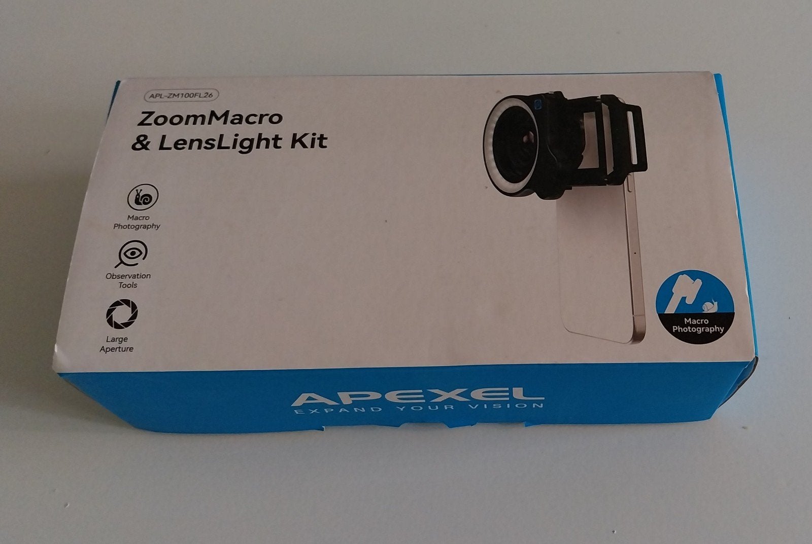 Apexel Zoom Macro & LensLight Kit voor smartphones, Audio, Tv en Foto, Fotografie | Lenzen en Objectieven, Macrofunctie, Overige merken