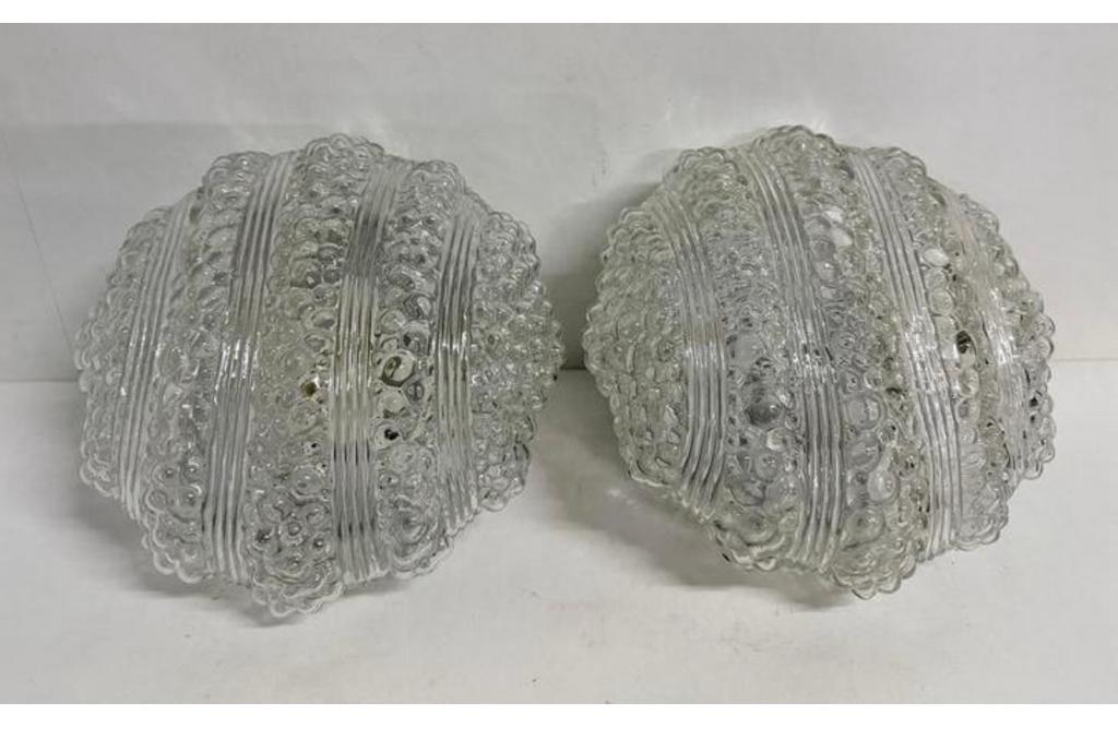 Vintage plafondlamp helder bubbels Helena Tynell Mid Century, Ophalen of Verzenden, Zo goed als nieuw, Glas
