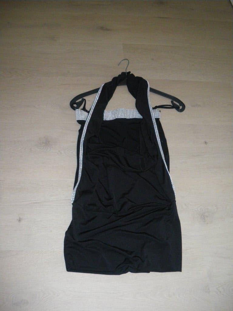 nieuw leuk zwart zomer halter topje siersteentjes only smal, Zwart, Nieuw, Ophalen of Verzenden, Maat 36 (S)