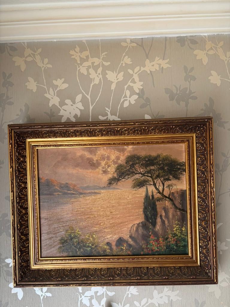Klassiek olieverfschilderij landschap, Ophalen