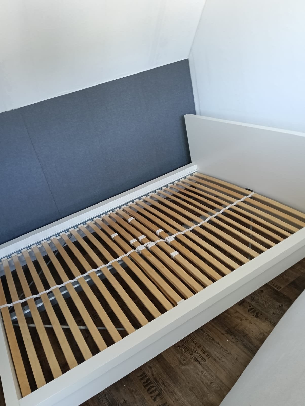 IKEA Malm bed 140x200 wit met lattenbodem en matras, Ophalen, Gebruikt, Wit, Tweepersoons