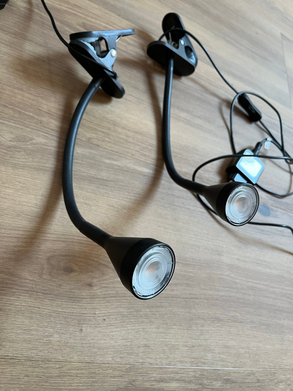 2x IKEA LED-klemlampen - Zwart, flexibel, Zwart, IKEA, Zo goed als nieuw, Ophalen