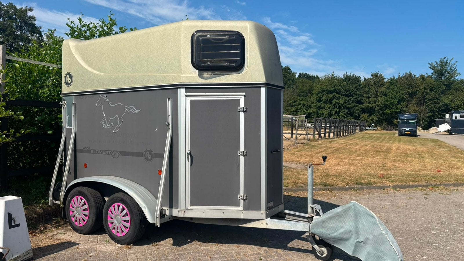 Blommert 1,5 paards trailer bouwjaar 2009, Dieren en Toebehoren, Paarden en Pony's | Trailers en Aanhangwagens, Ophalen, Gebruikt