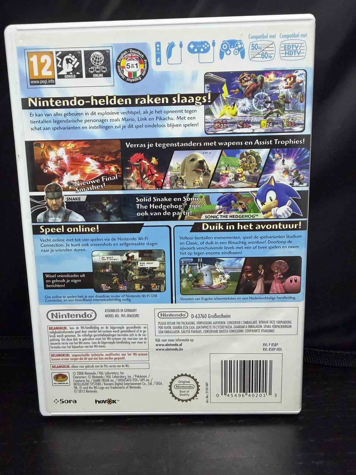 Super Smash Bros Brawl Nintendo Wii Selects, Spelcomputers en Games, Games | Nintendo Wii, B, S, Vechten, Eén computer