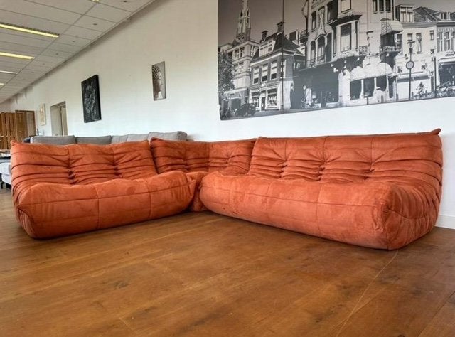 Hoekbank in de stijl van Ligne Roset, NIEUW!, Nieuw, Ophalen of Verzenden, Vierpersoons of meer, Stof