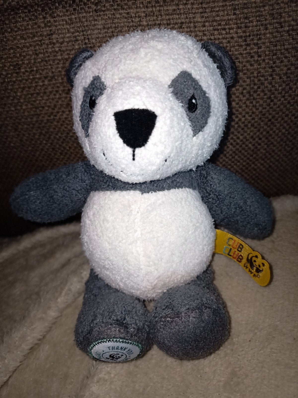Cub club wwf panda met rammelaar., Overige merken, Overige karakters, Beer, Grijs