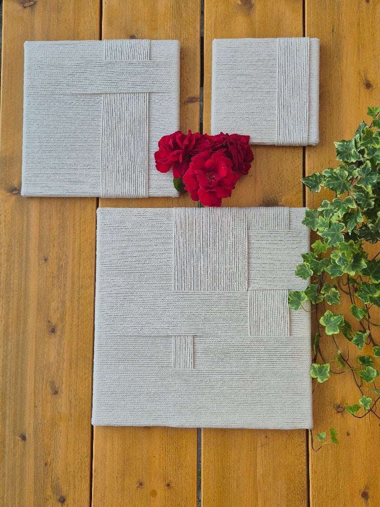NIEUW Wanddecoratie Set Macramé, Beige, 40 cm, Textiel, Ophalen of Verzenden
