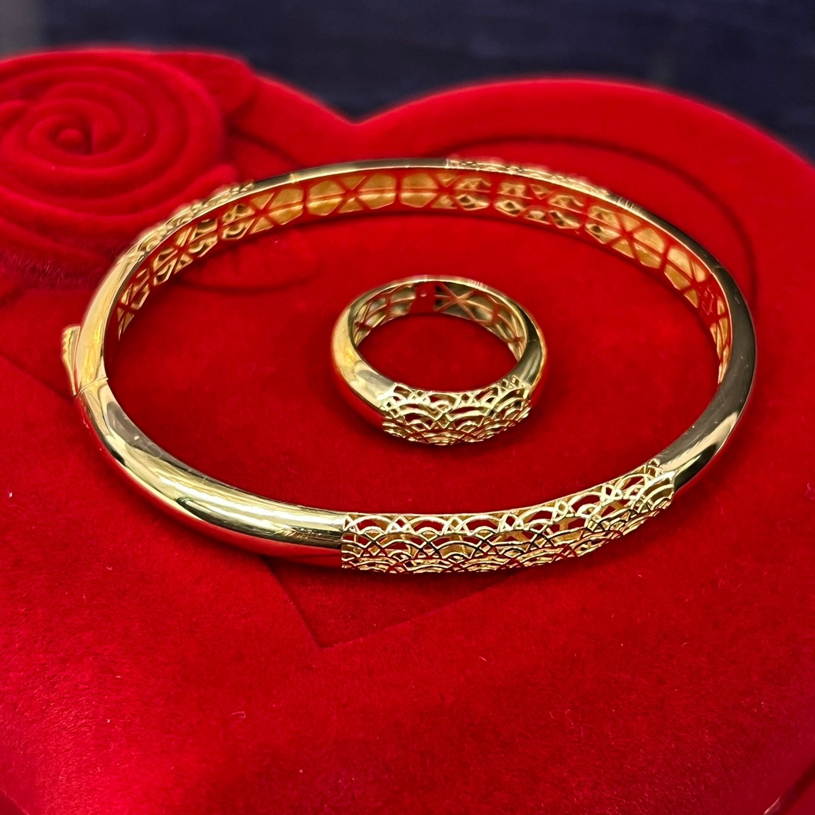 18 karaat gouden armband met ring Marokkaans goud, Sieraden, Tassen en Uiterlijk, Ophalen of Verzenden, Nieuw, Goud