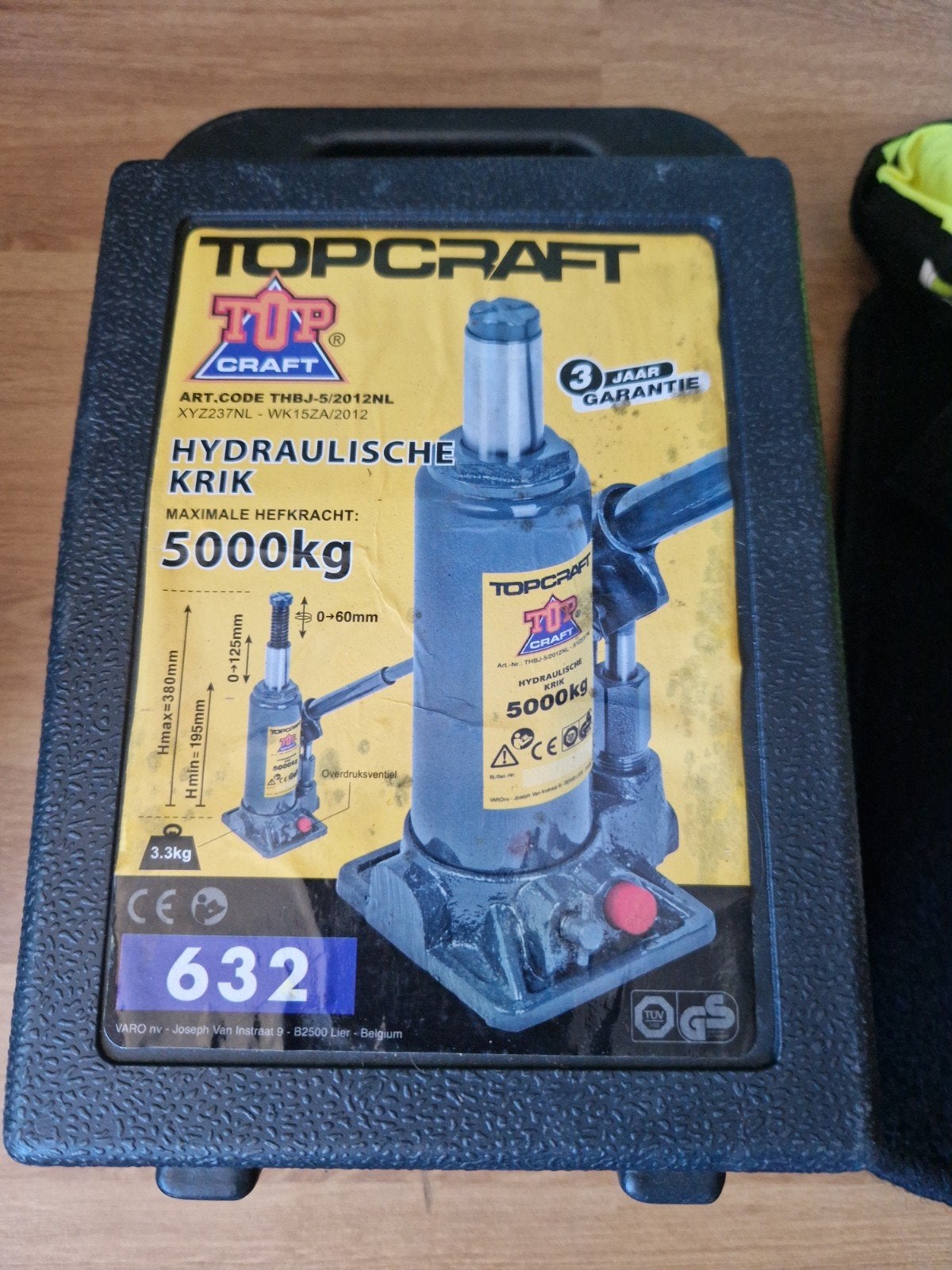 Topcraft Hydraulische Krik 5000kg, Ophalen