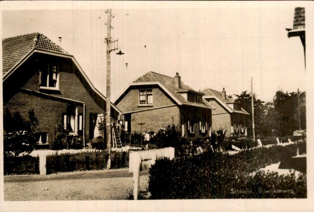 Stolwijk - Woonhuizen - Rij woningen, Ophalen of Verzenden, 1940 tot 1960, Gelopen, Zuid-Holland