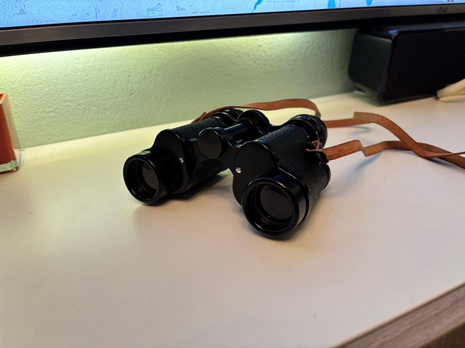 Vintage Splend 8x30 Verrekijker met Leren Hoes, Audio, Tv en Foto, Optische apparatuur | Verrekijkers, Gebruikt, 8 tot 12x, Met hoes of tas