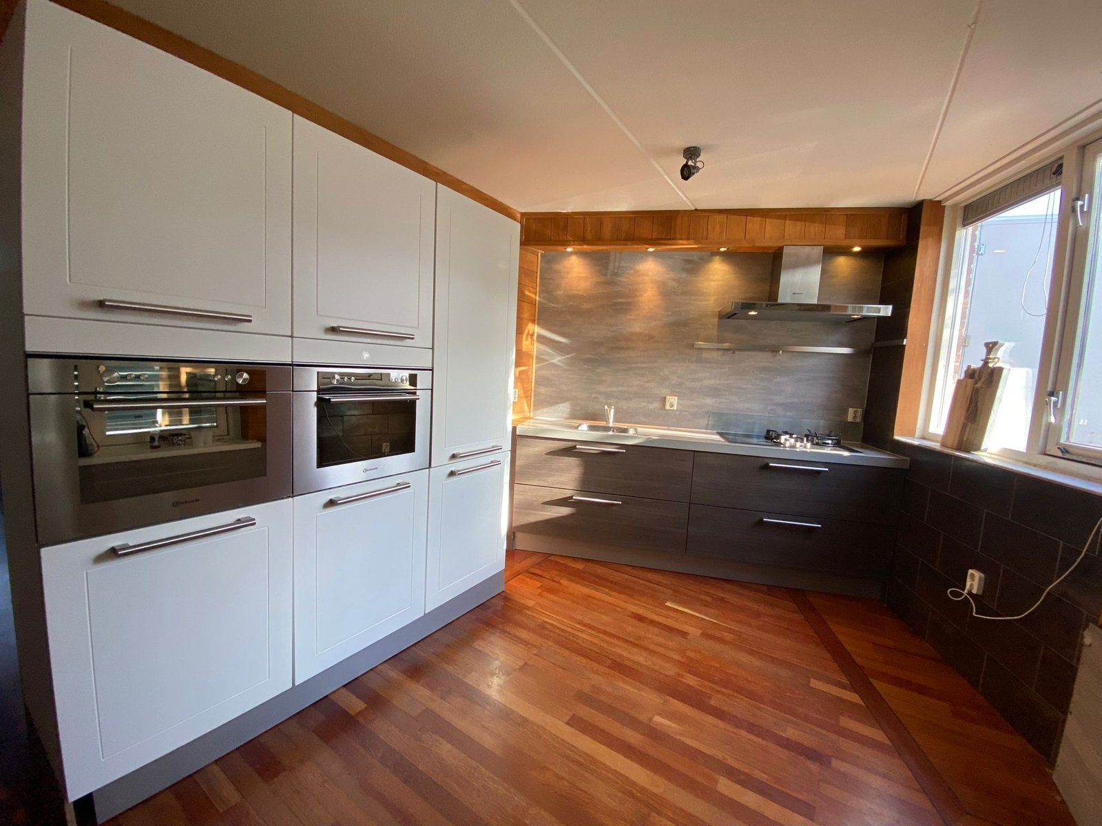Complete Rechte Keuken + Wandkast + GEDEMONTEERD, Ophalen of Verzenden, Dubbelwandige keuken