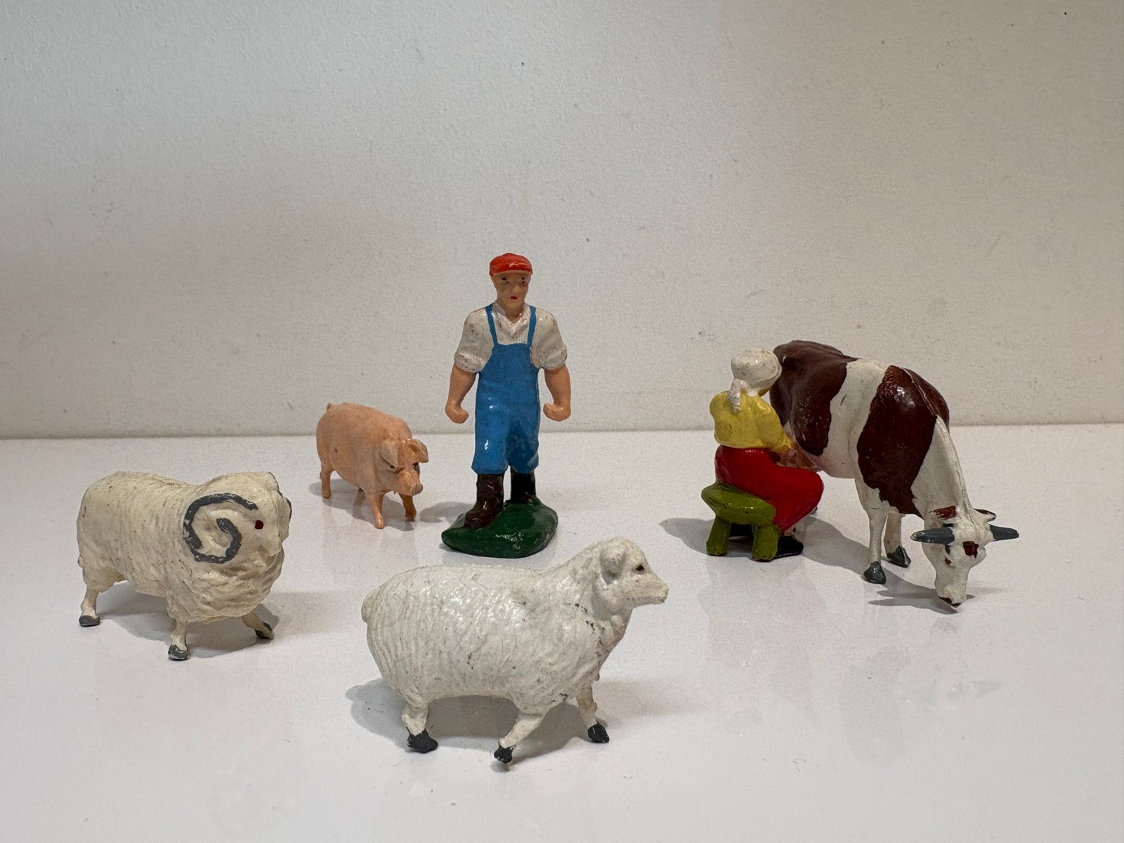 Elastolin Lineol Boerderijfiguren 1:32 spoor 1, Ophalen of Verzenden, Zo goed als nieuw, Gelijkstroom, Overige merken