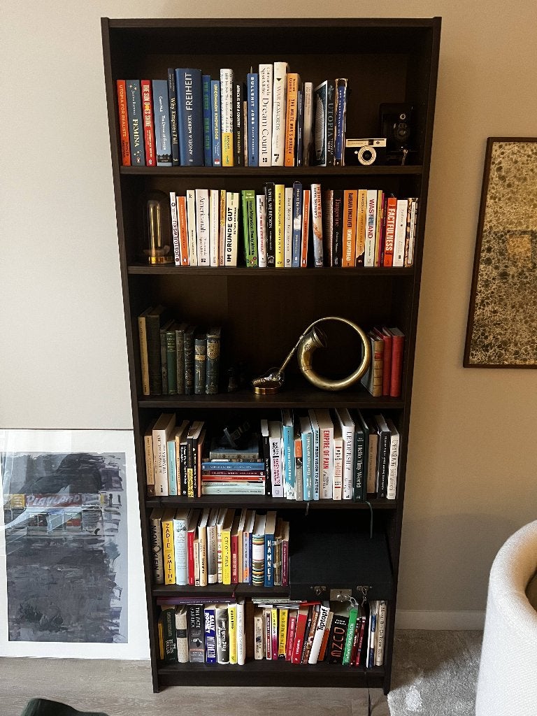 Nice dark brown bookshelf, Ophalen, Mid century modern, 50 tot 100 cm, Zo goed als nieuw