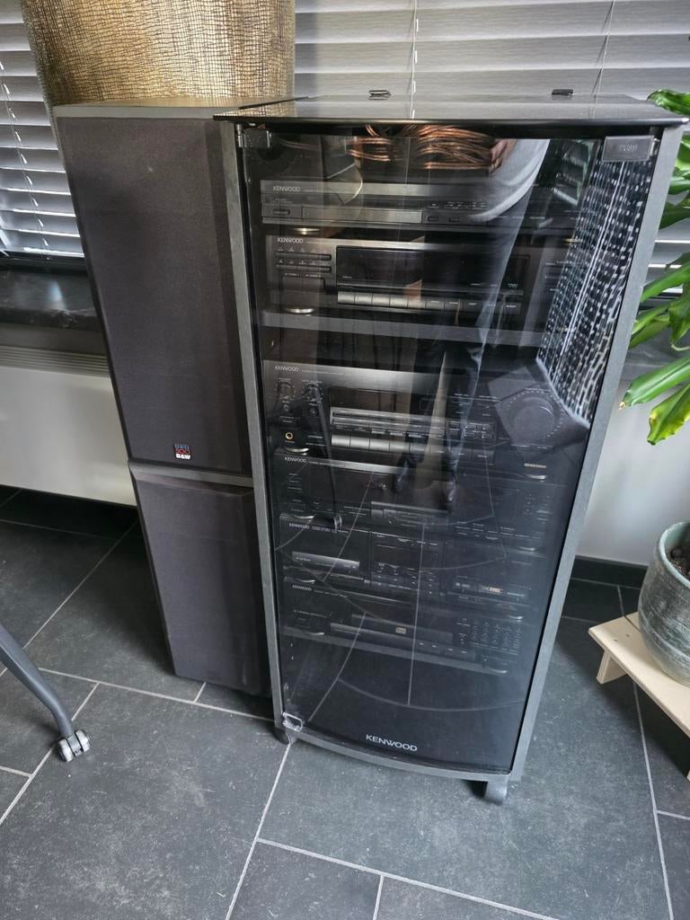 Kenwood stereo toren in originele Kenwood kast, Gebruikt, Losse componenten, Tuner of Radio, Ophalen