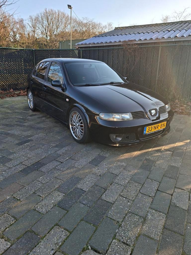 Seat Leon 1.8 20VT Cupra R 2004 Zwart, Auto's, Seat, Voorwielaandrijving, Stof, 1340 kg, 4 cilinders