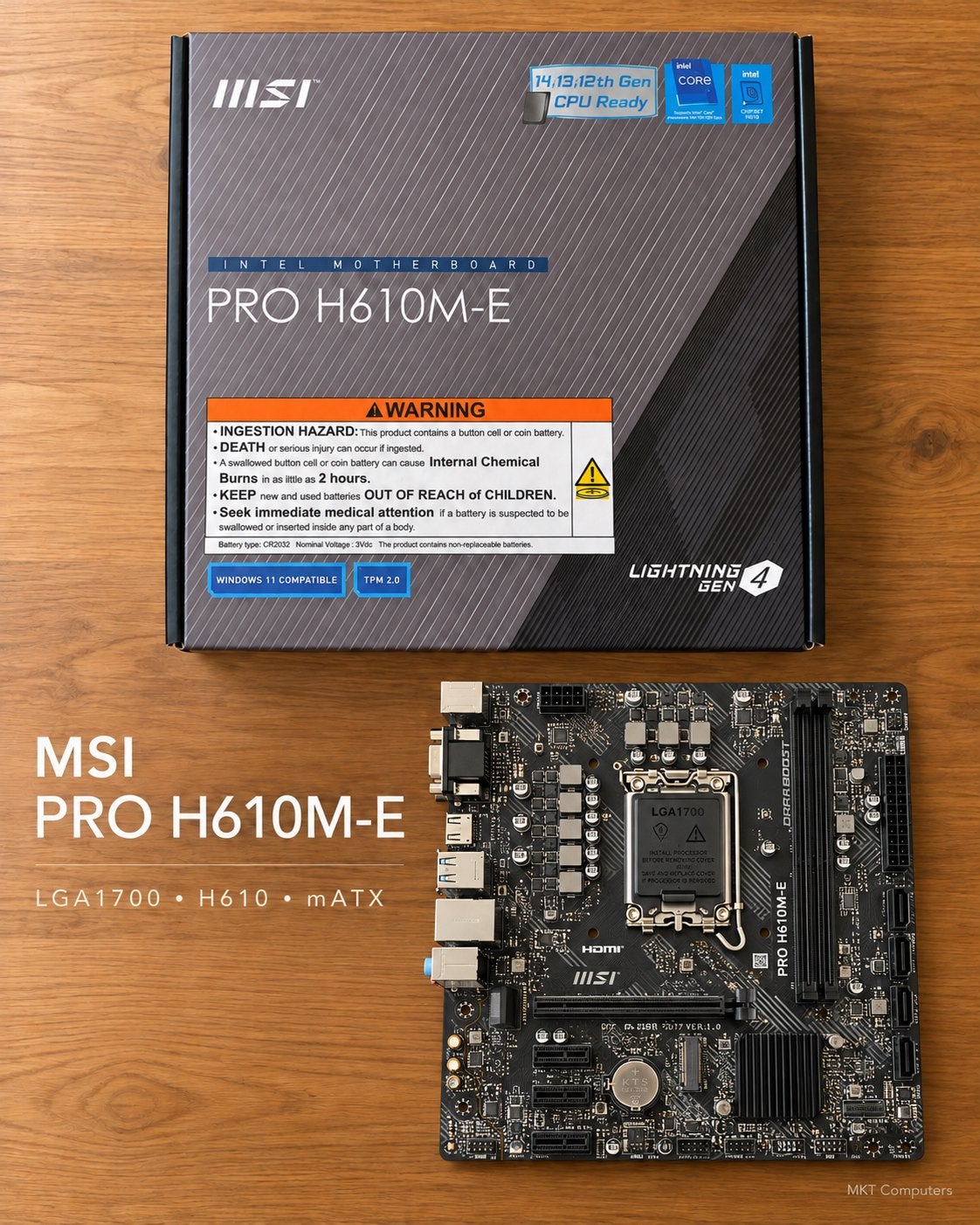 MSI PRO H610M-E – DDR5 – LGA1700 – Nieuw in Doos, Computers en Software, Ophalen of Verzenden, Nieuw, Intel, DDR5