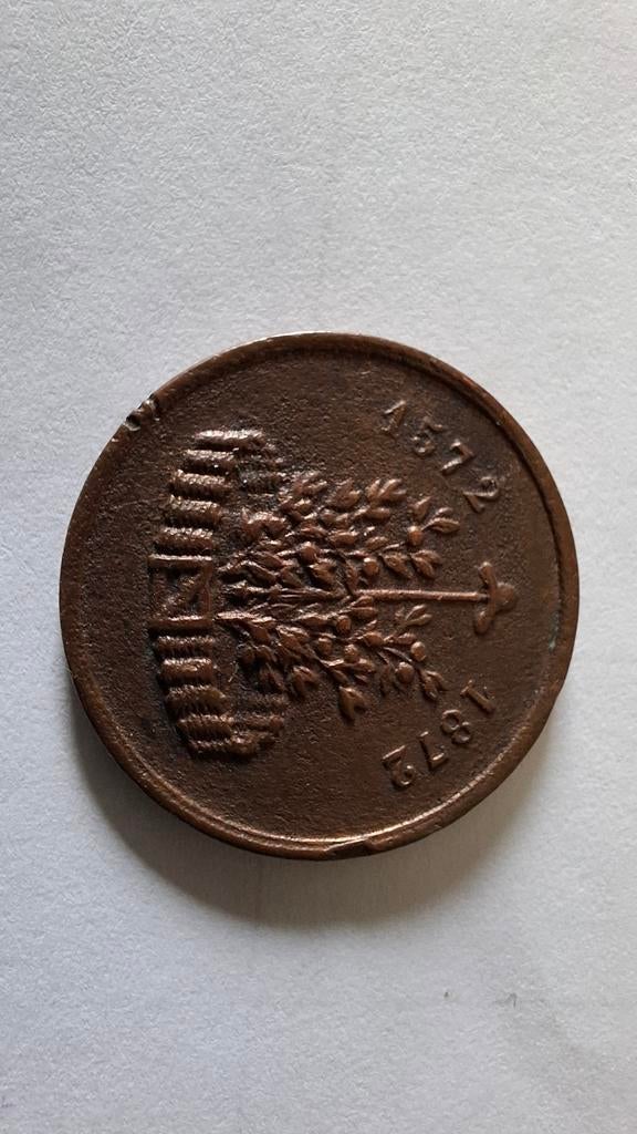 Penning 1872 Den Briel, Ophalen of Verzenden, Overige materialen