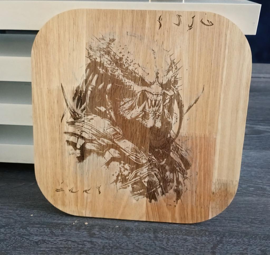 Predator houten decoratie -25x25, Hout, Overige stijlen, Nieuw, Ophalen of Verzenden