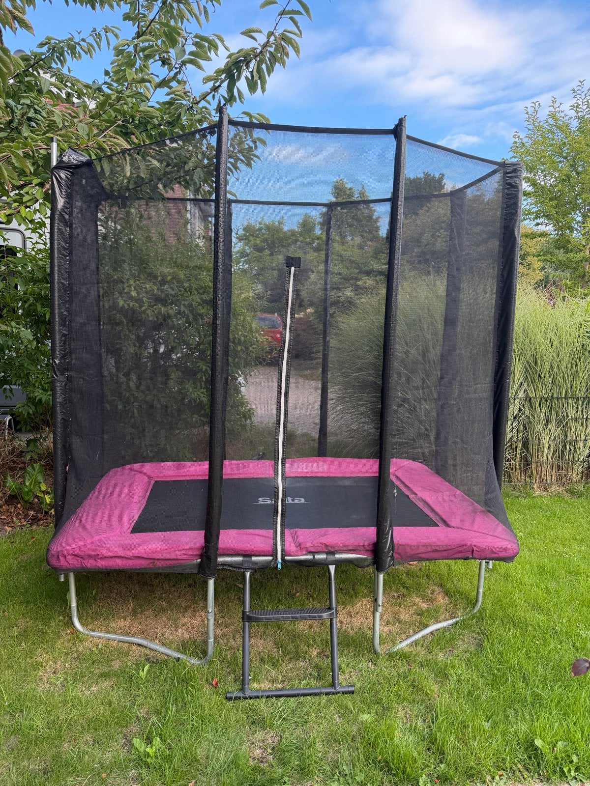 Salta Combo Rechthoekige Trampoline met Veiligheidsnet - Roz, Ophalen, Gebruikt