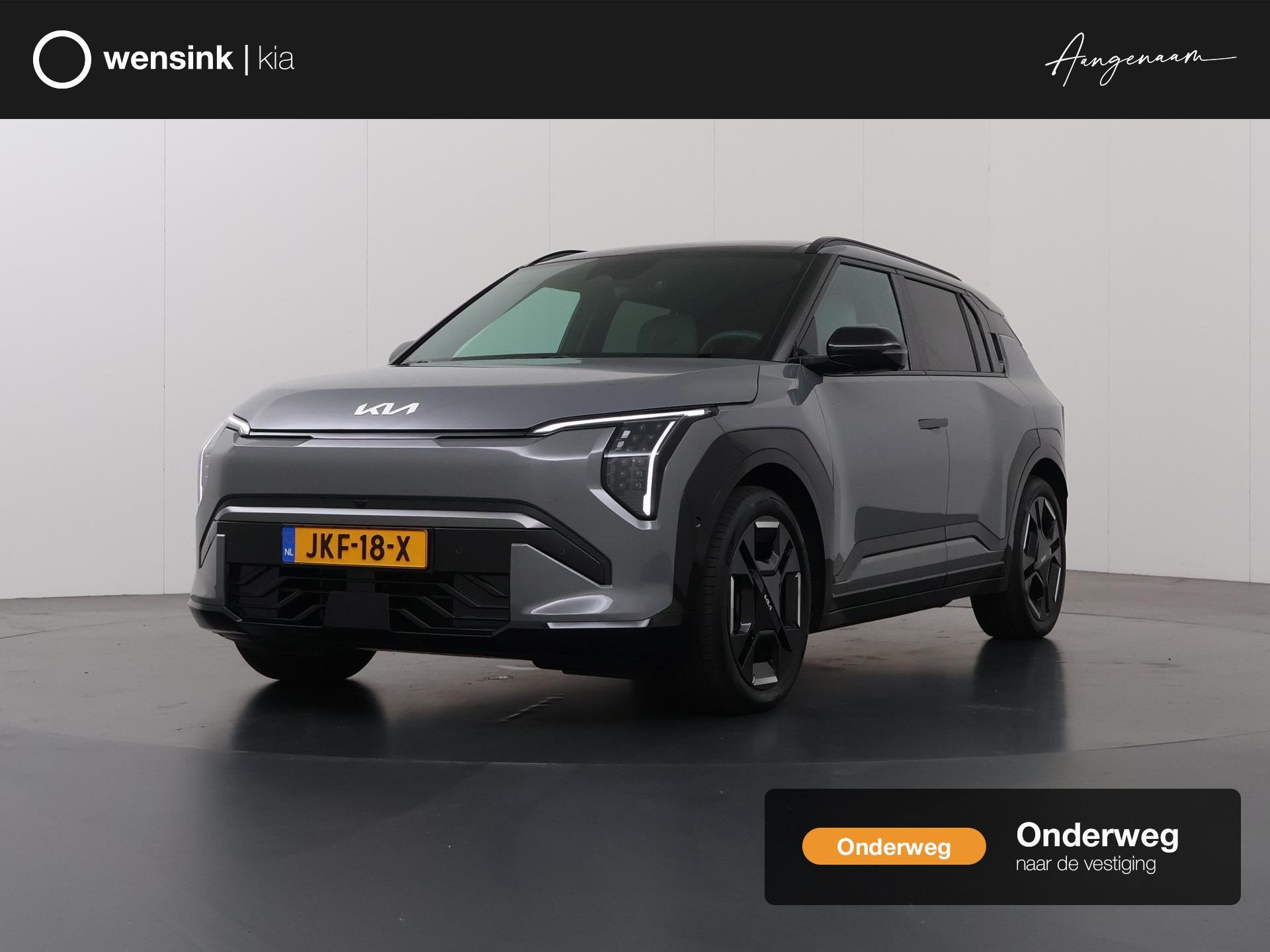 Kia EV3 GT-PlusLine 81.4 kWh | Panoramadak | Winterpakket |, Origineel Nederlands, Grijs, 204 pk, 1000 kg