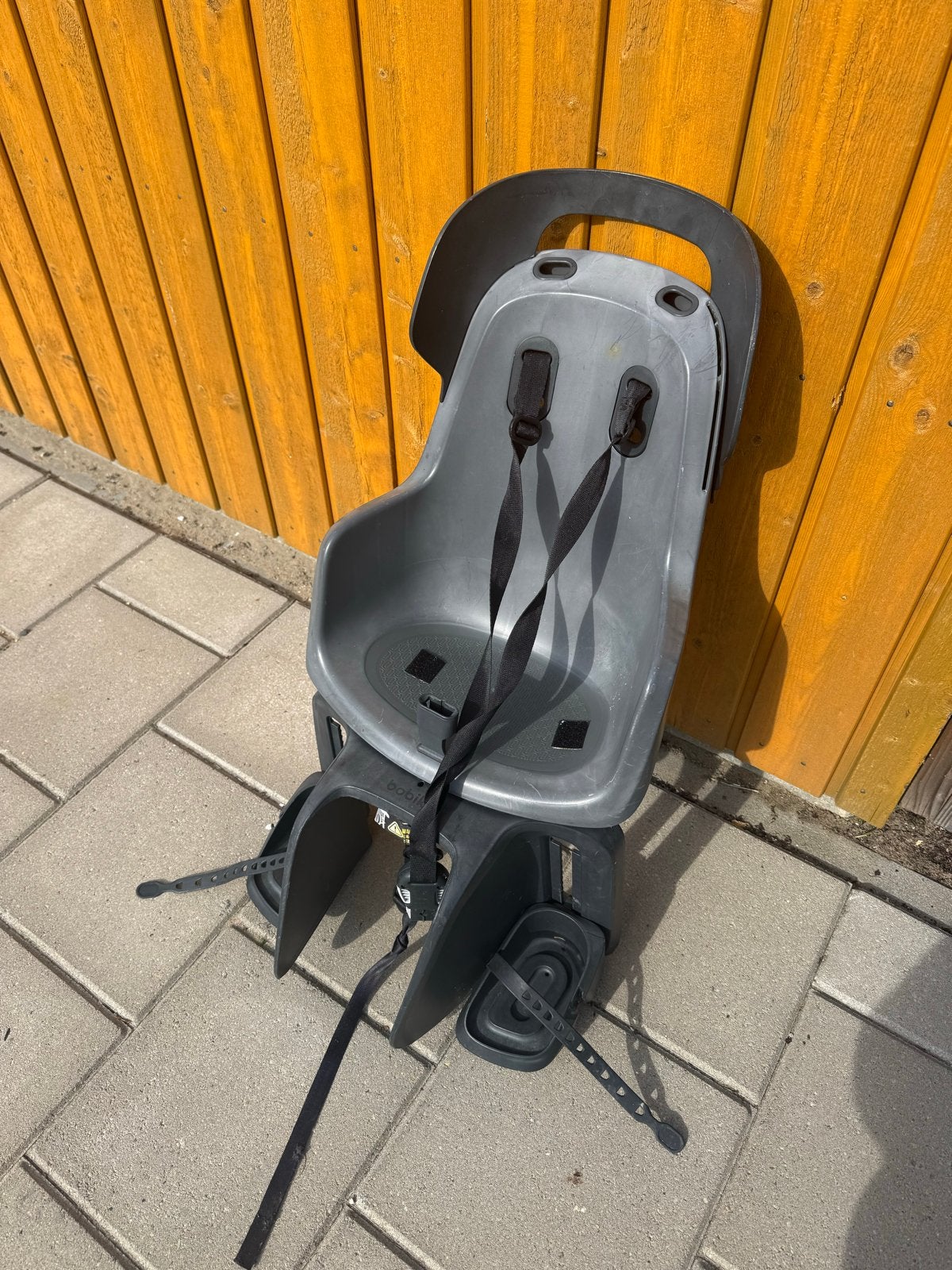 Bobike fietszitje achter - Grijs, Ophalen, Gebruikt, Achterzitje, Voetsteuntjes