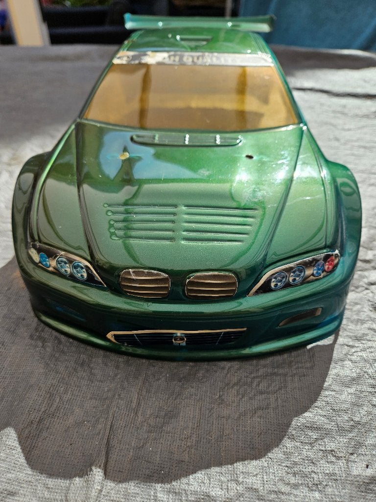 BMW M3 1/10 nitro vlakbaan body, Gebruikt, Ophalen of Verzenden, Schaal 1:10, Auto onroad