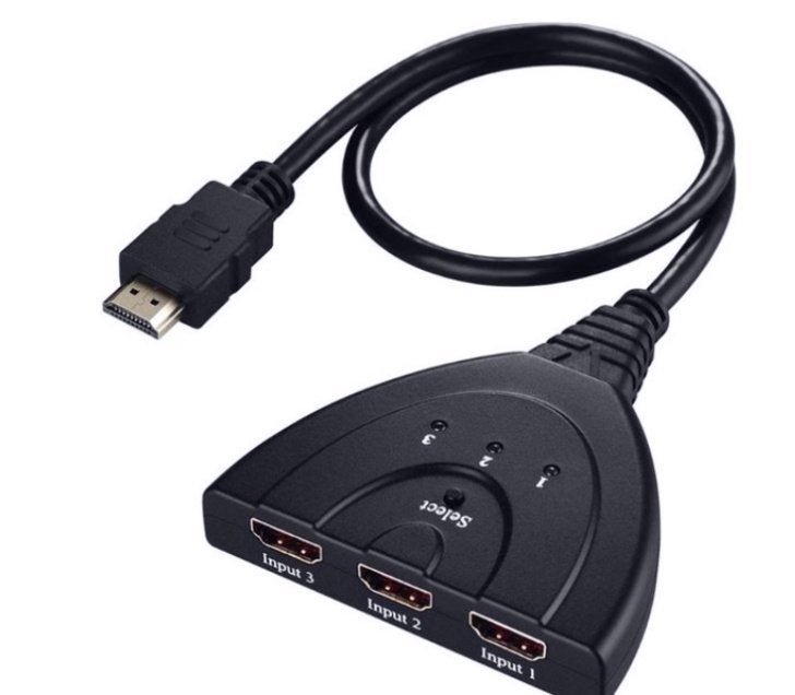 HDMI schakelaar 3 naar 1 adapter, Ophalen of Verzenden, Nieuw, Minder dan 2 meter, HDMI-kabel