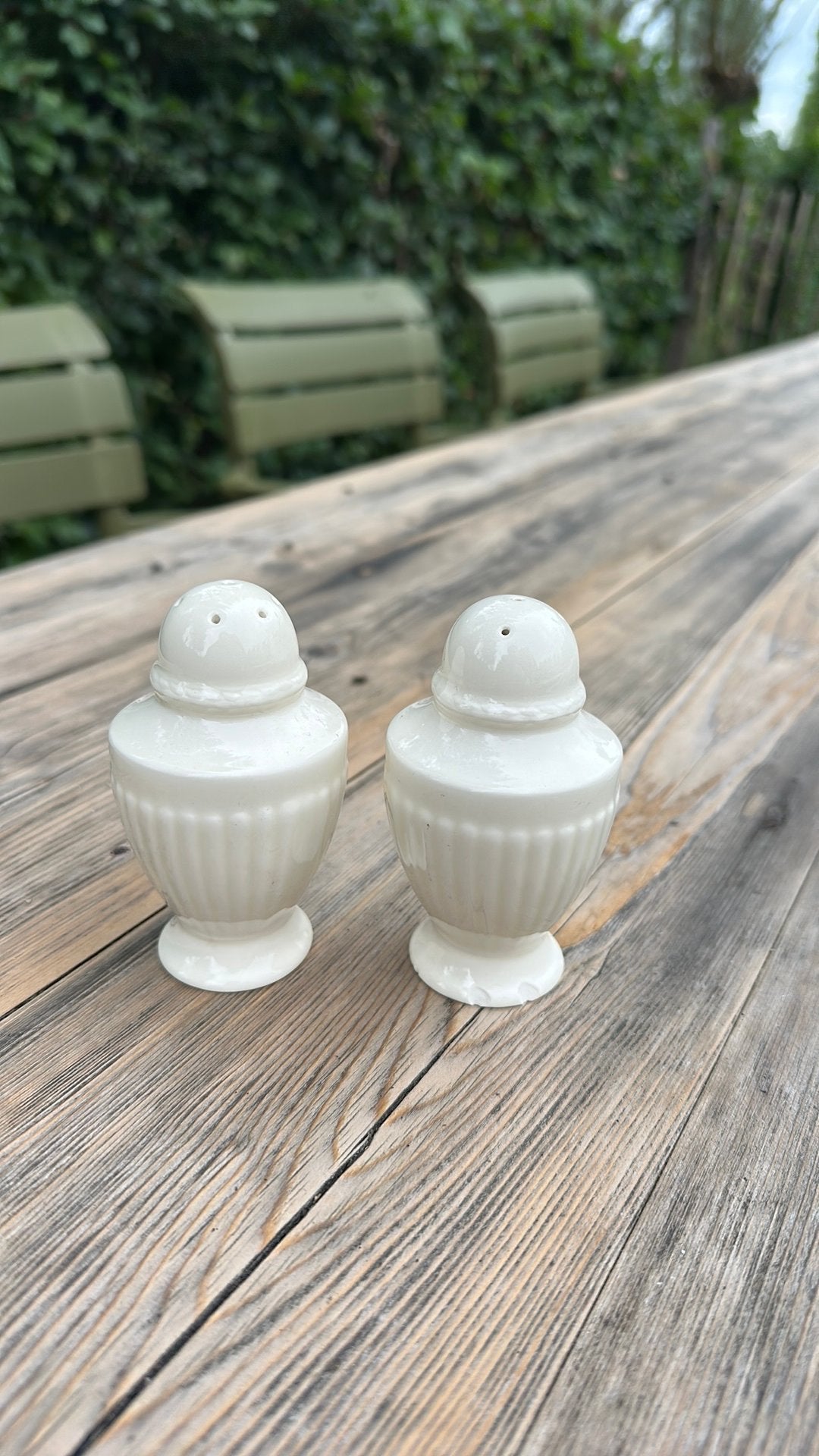 Peper en zoutstel Wedgwood Edme, Huis en Inrichting, Keuken | Servies, Gebruikt, Overige typen, Ophalen of Verzenden, Wedgwood