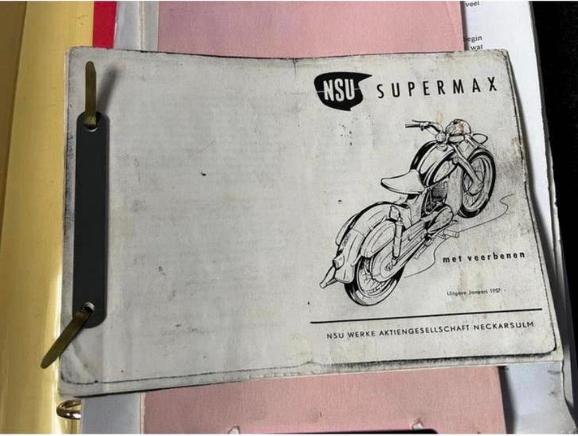 Vintage Handleiding NSU SuperMax 1957 gekopieerd, Ophalen of Verzenden, Overige merken