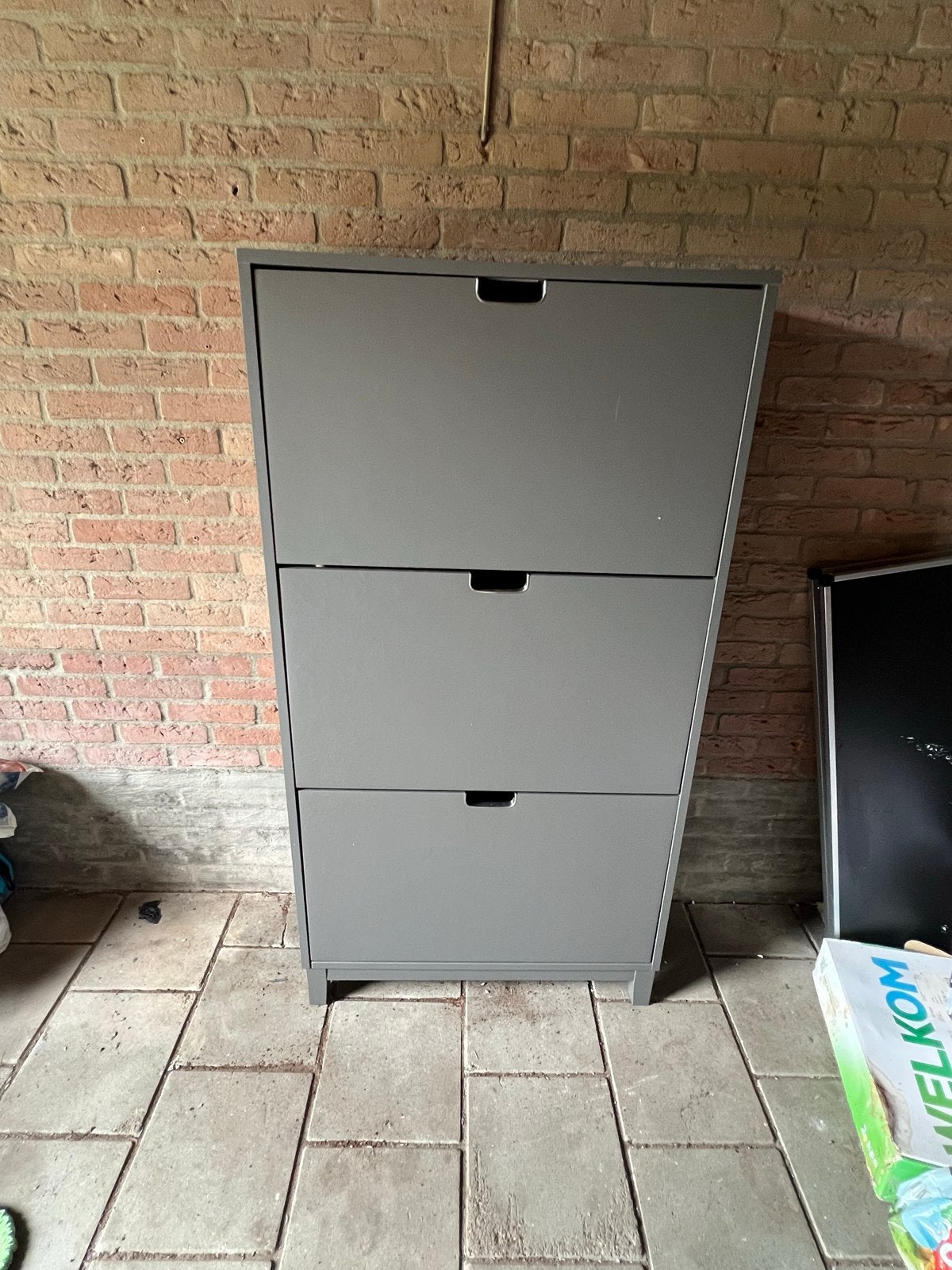 Ikea Ställ schoenenkast grijs met 3 vakken, Ophalen of Verzenden, Gebruikt