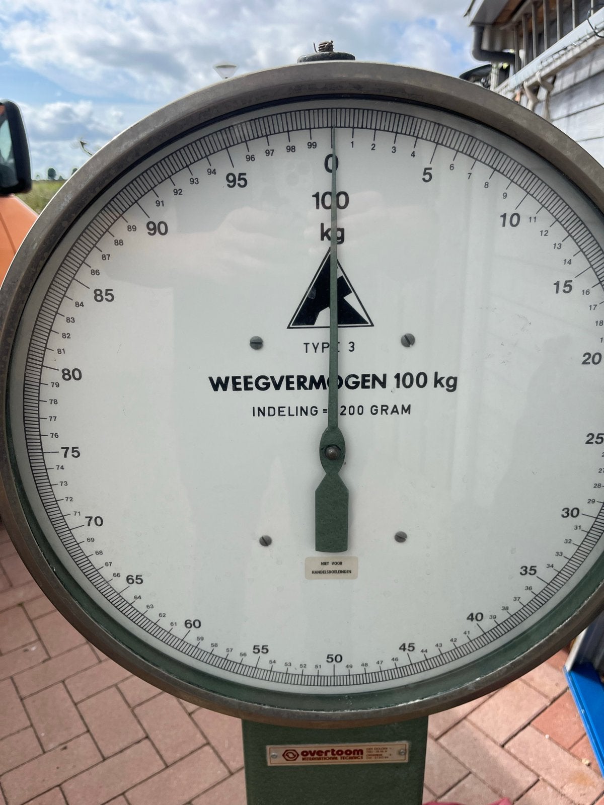 Robuuste Overtoom Weegschaal 100 kg - Analoog, Ophalen, Gebruikt, 100 kg of meer, Overige typen