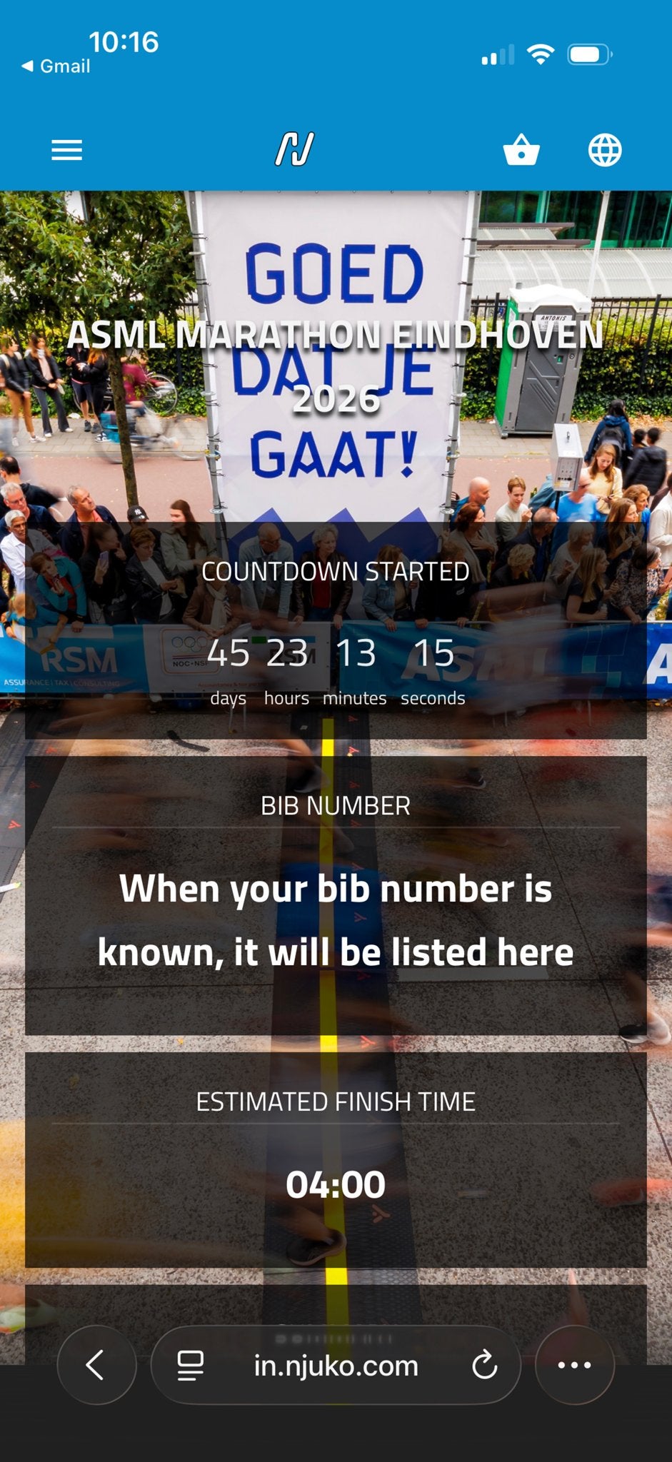 Startbewijs ASML hele marathon Eindhoven, Tickets en Kaartjes, Sport | Overige, Eén persoon, Oktober