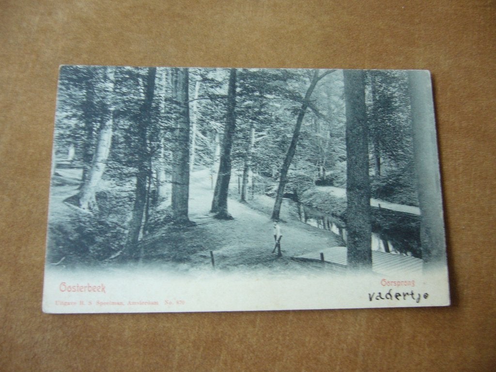 OOSTERBEEK  =  OORSPRONG BRIEFKAART  1903, Verzamelen, Ansichtkaarten | Nederland, Ophalen of Verzenden, Voor 1920, Gelopen, Gelderland
