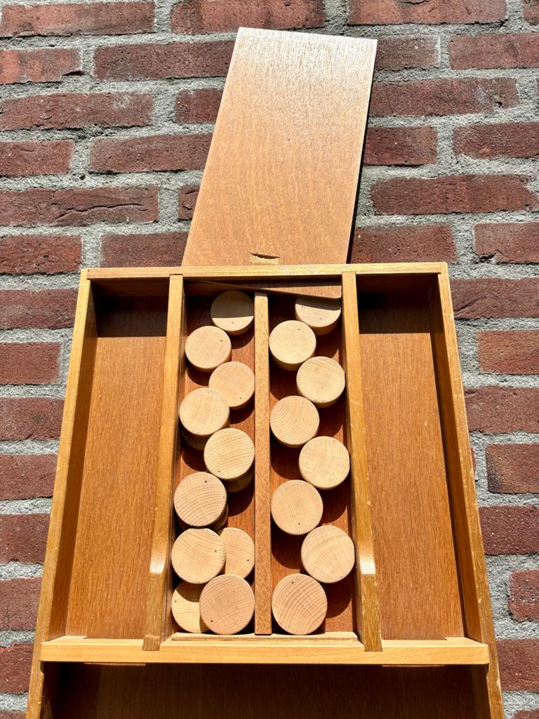 Vintage Houten Sjoelbak Heemskerk, Hobby en Vrije tijd, Gezelschapsspellen | Bordspellen, Een of twee spelers, Ophalen, Gebruikt