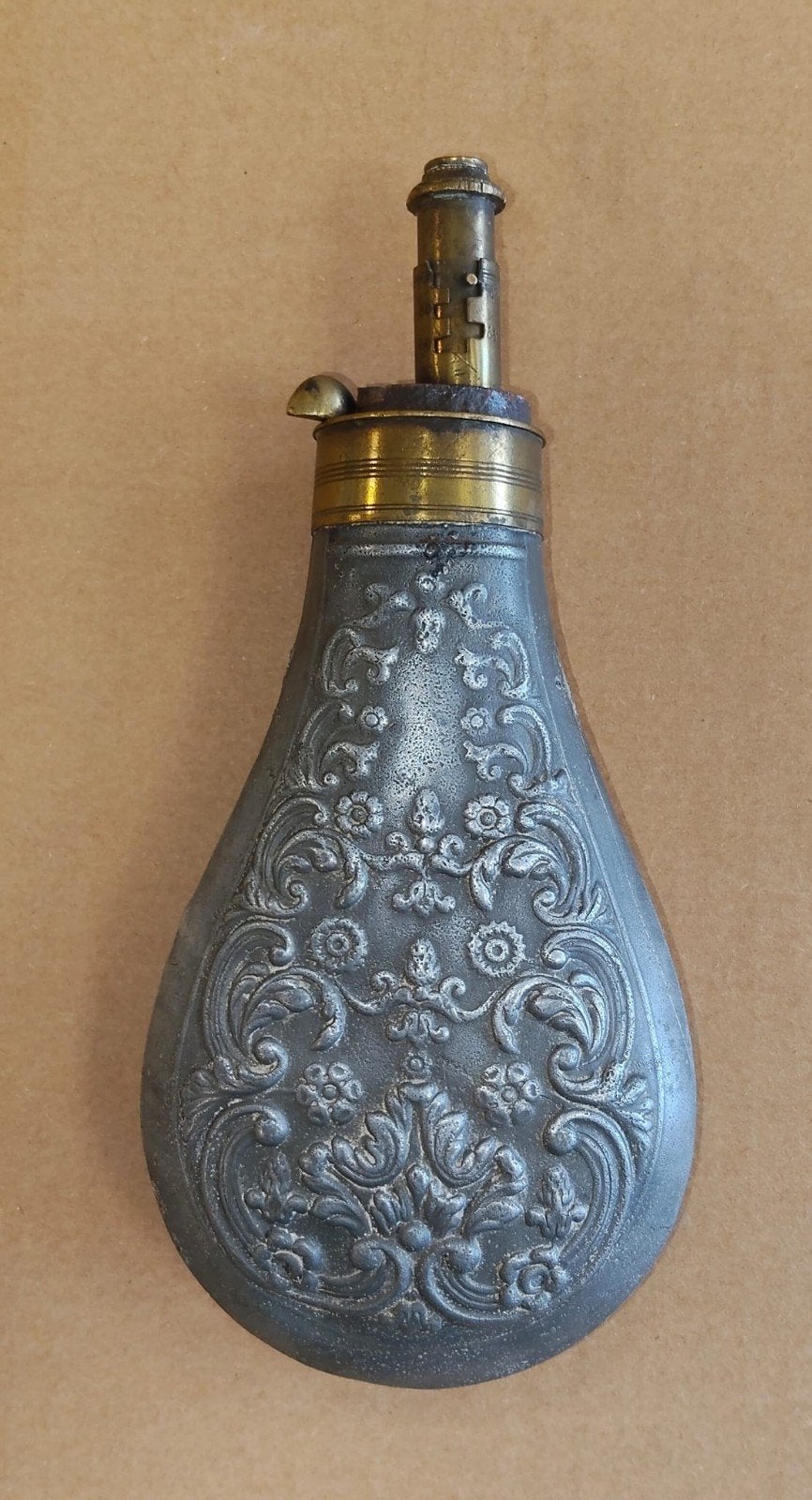 Antieke Tinnen of Zinken Peoder-Fles, Ophalen of Verzenden