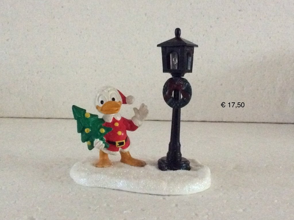 Disney Donald duck - beeldje - kerstdorp, Verzamelen, Disney, Zo goed als nieuw, Beeldje of Figuurtje, Donald Duck, Ophalen of Verzenden