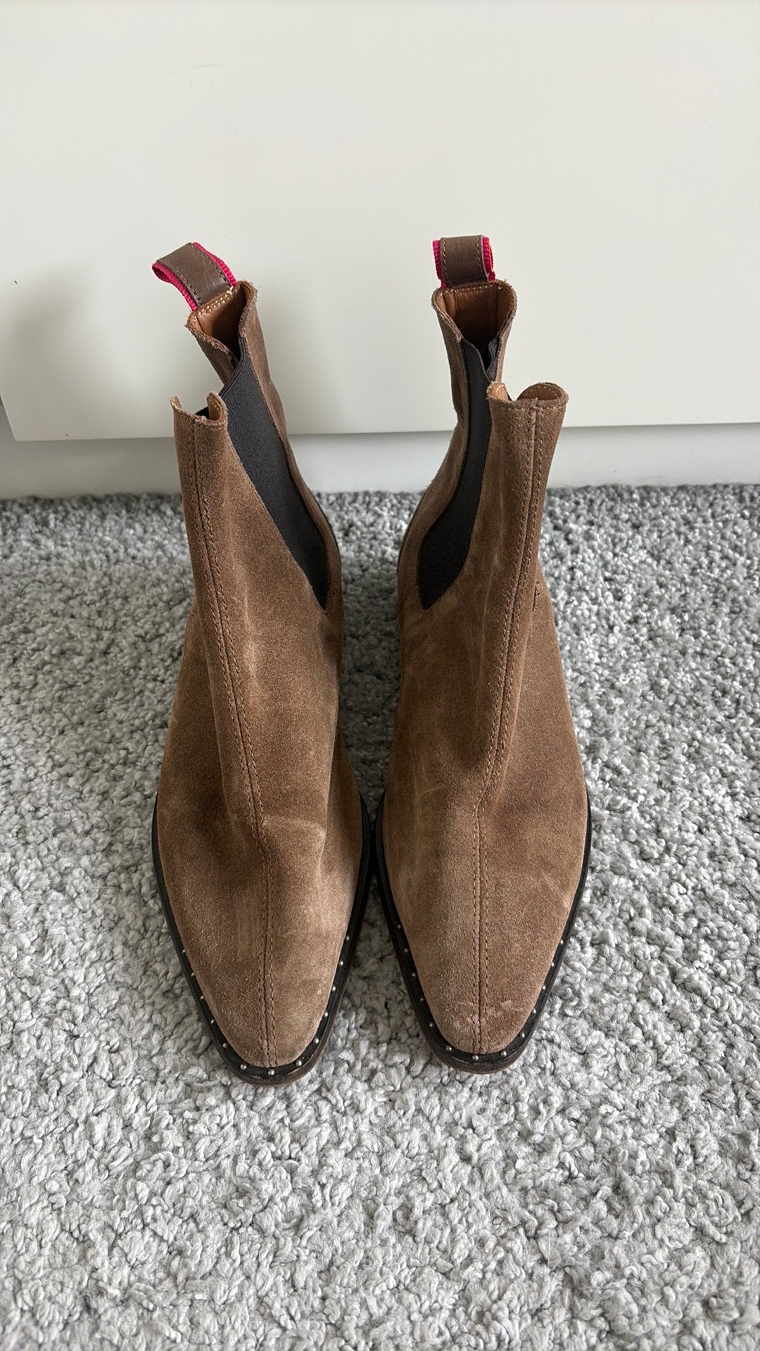 Scotch & Soda enkellaarsjes, Kleding | Dames, Schoenen, Ophalen, Zo goed als nieuw, Bruin