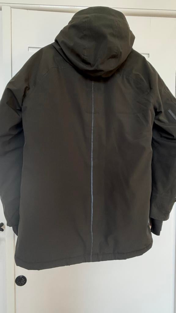 Krakatou technische parka donkergroen S winterjas, Ophalen of Verzenden, Gedragen, Maat 46 (S) of kleiner, Groen