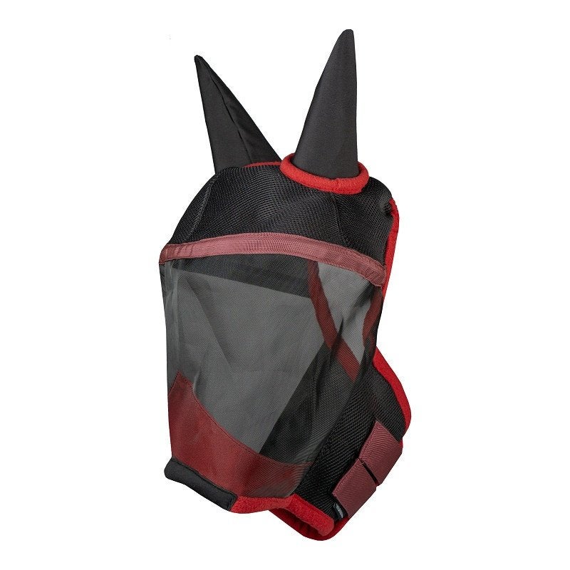Horka vliegenmasker Bow zwart/rood shet pony cob en full, Dieren en Toebehoren, Shetlander, Recreatie, Nieuw, Ophalen of Verzenden