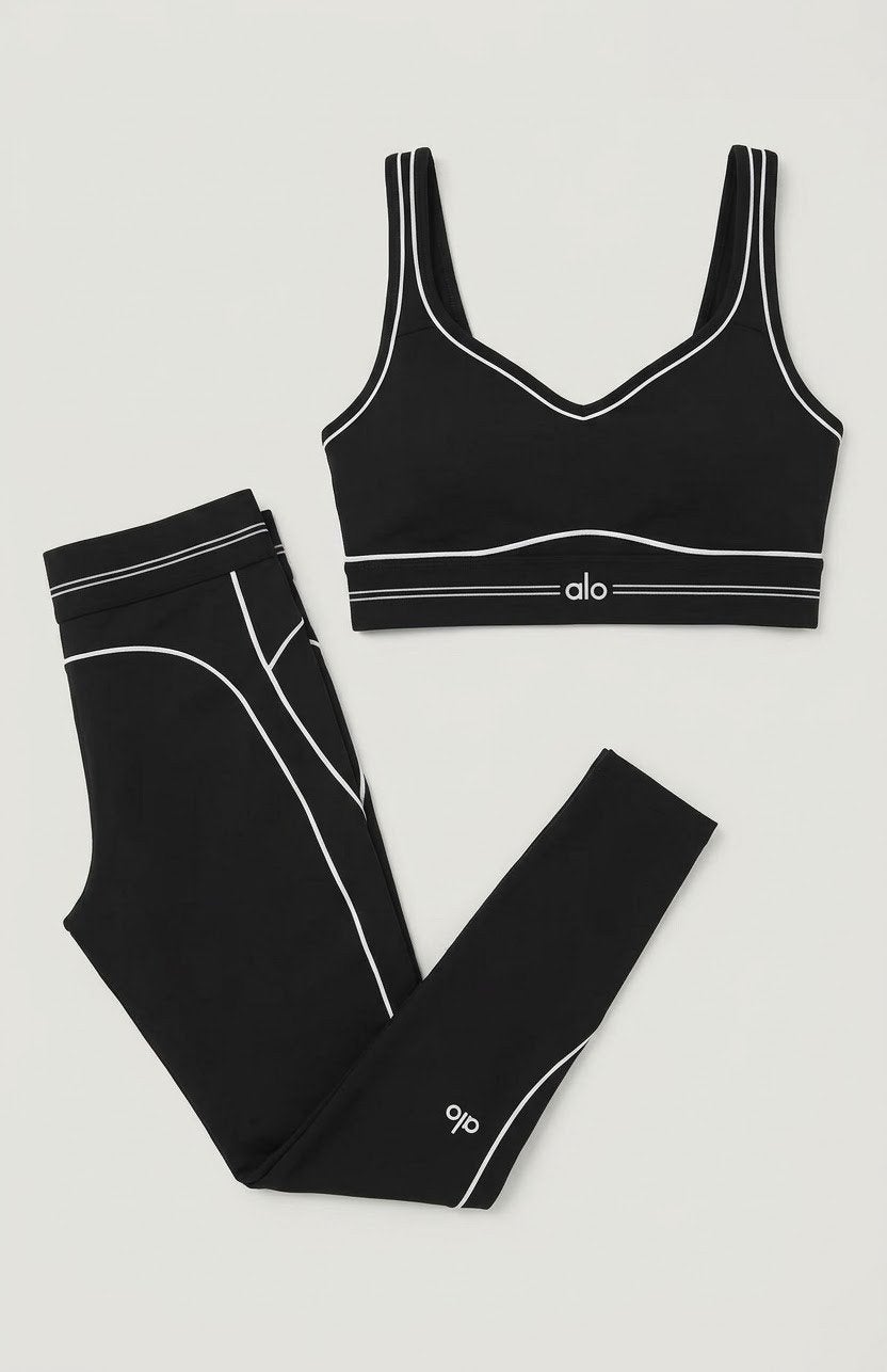Alo Airbrush Legging Set Maat M, Kleding | Dames, Maat 38/40 (M), Zwart, Ophalen of Verzenden, Zo goed als nieuw