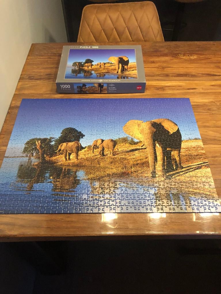 Puzzel Olifant, Ophalen of Verzenden, 500 t/m 1500 stukjes, Zo goed als nieuw, Legpuzzel