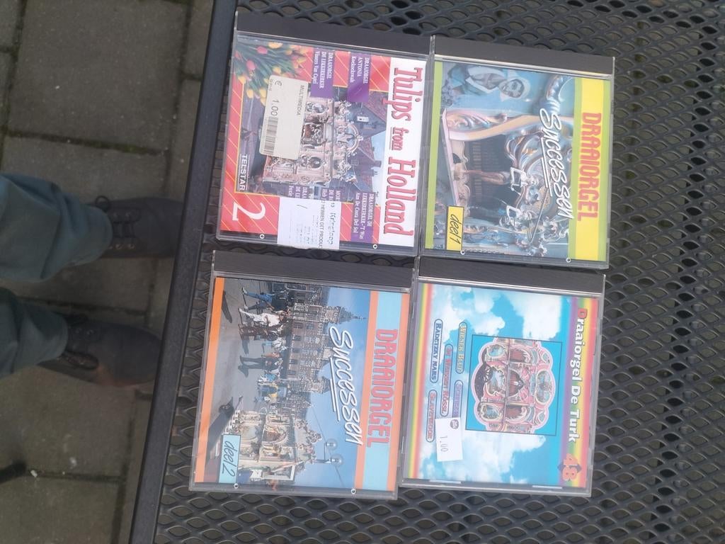 4 Draaiorgel CD's: Successen deel 1 & 2, De Turk, Tulips, Ophalen, Gebruikt