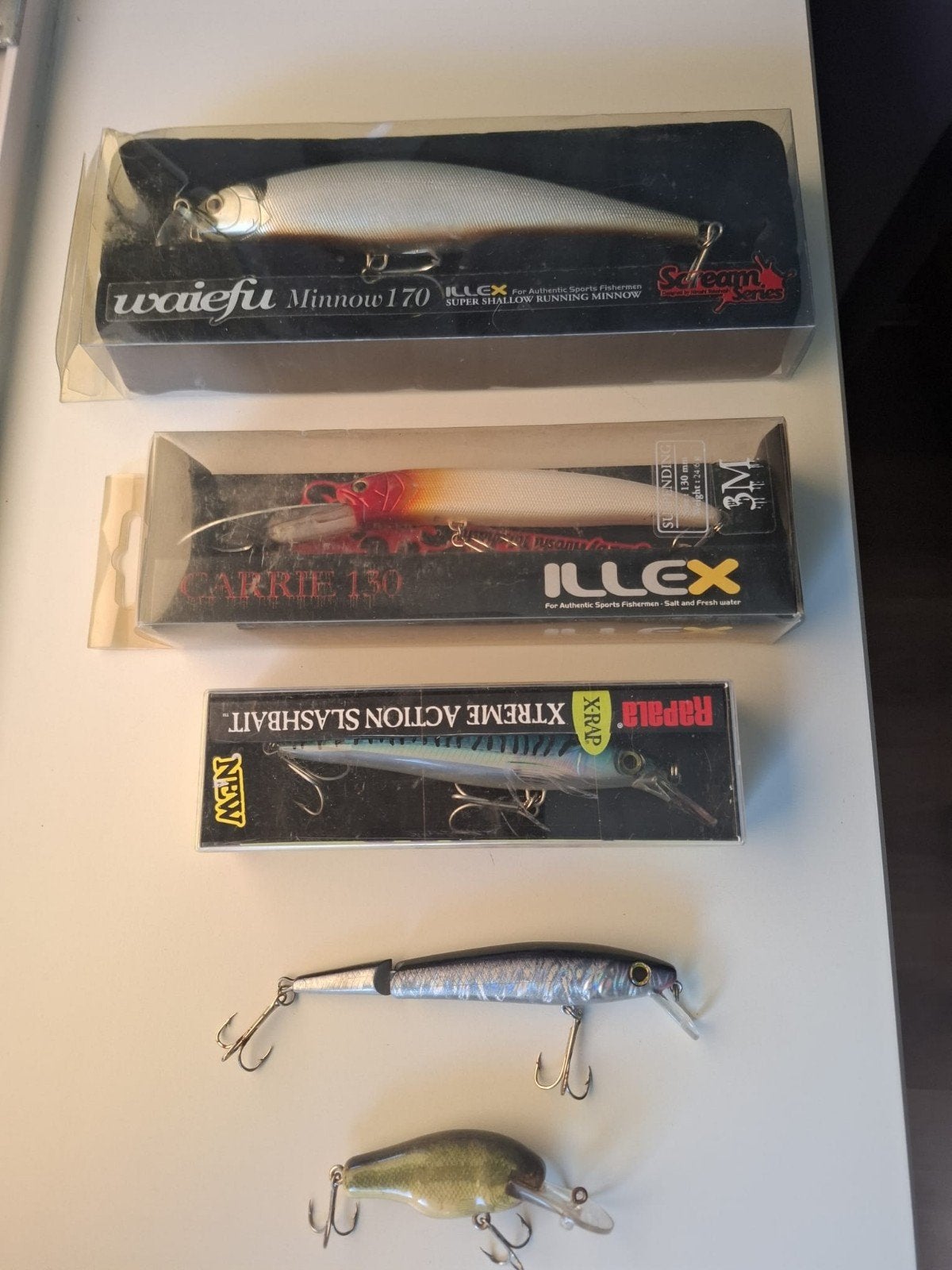 Set van 5 kunstaas: Illex, Rapala en meer, Watersport en Boten, Ophalen of Verzenden, Gebruikt, Kunstaas